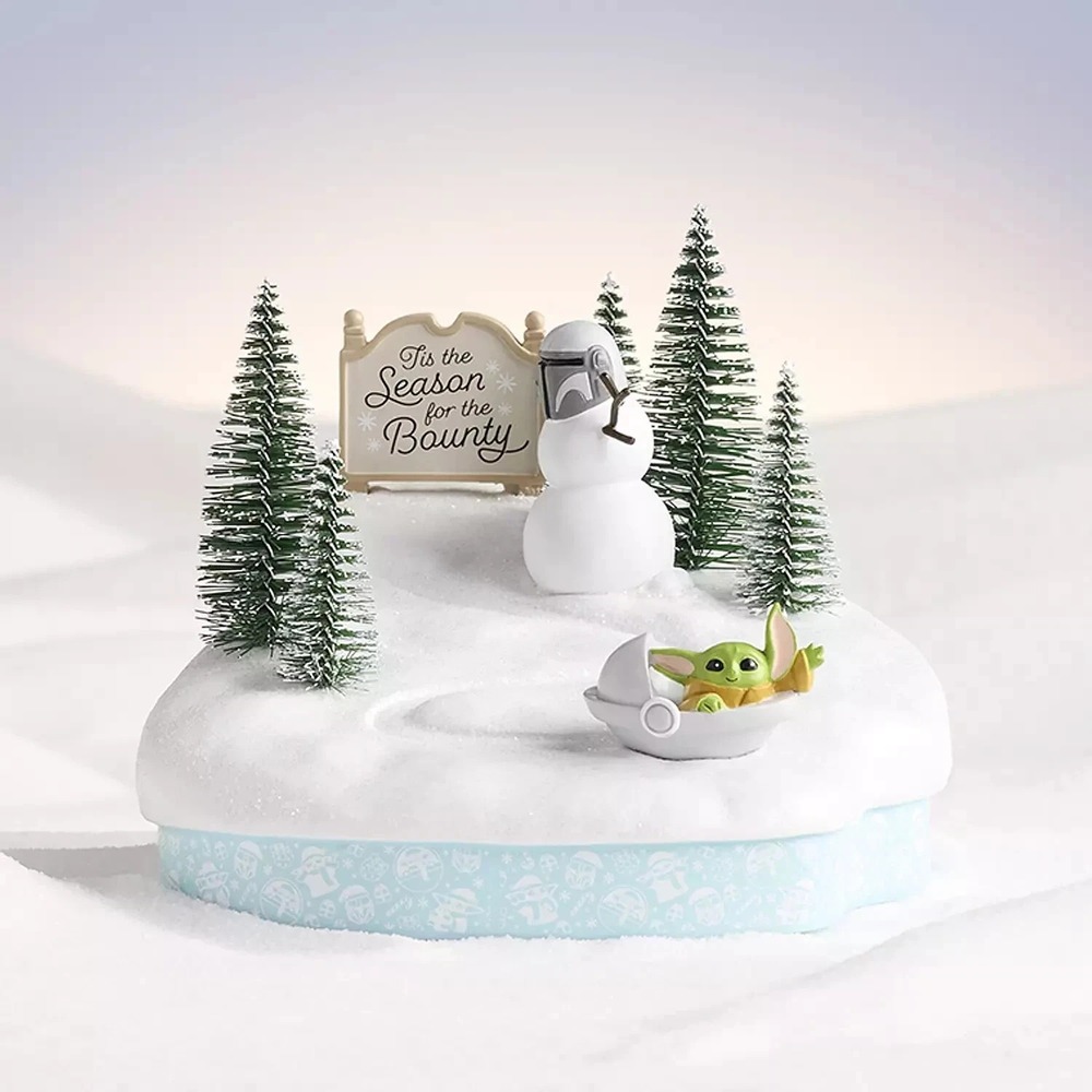 Star Wars The Mandalorian Grogu Sledding Tabletop Decor St. Nicholas Square NEW